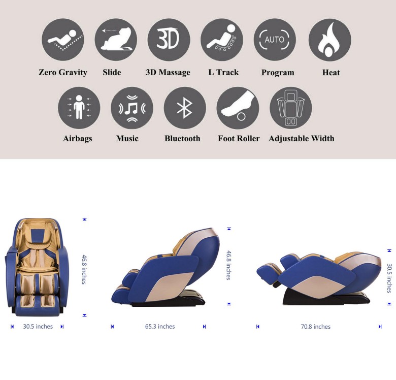 Full Body Airbags Massage Chair With Shiatsu
